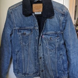 Levis Sherpa Trucker Jacketindigo Lamb 